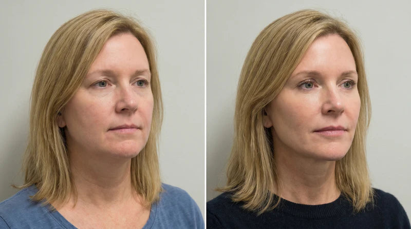 Jennifer L. before and after, 8 weeks